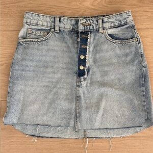 Zara Light Blue Denim Mini Skirt Small